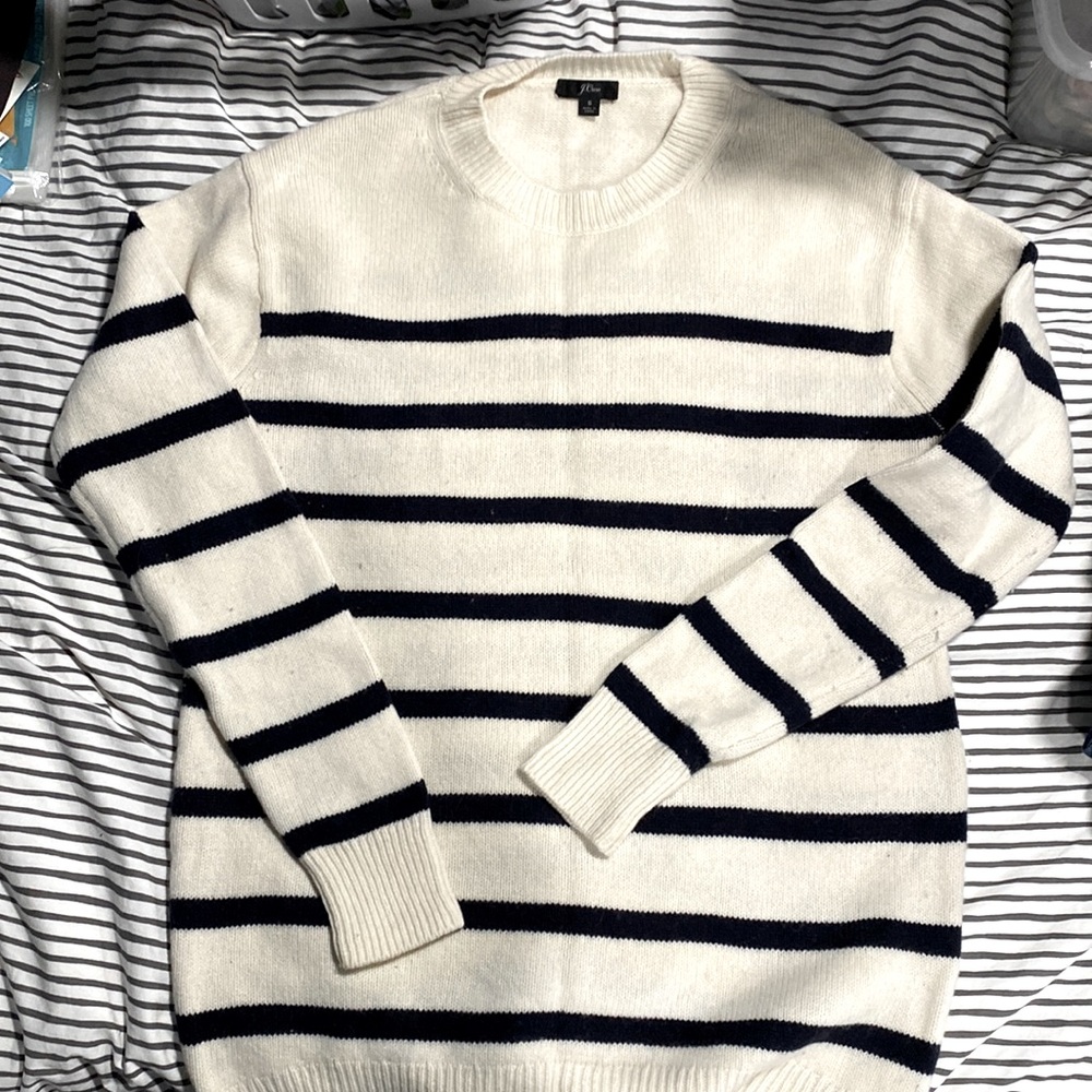 J Crew tunic length merino wool sweater.